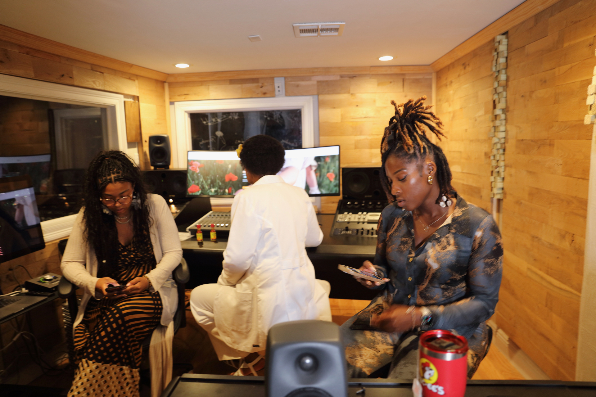 Sessions · Poppy Field Playback — Poppy field on the monitor · Soul Butter formulation session. (Sessions), Byron Jupiter Archive, New Orleans