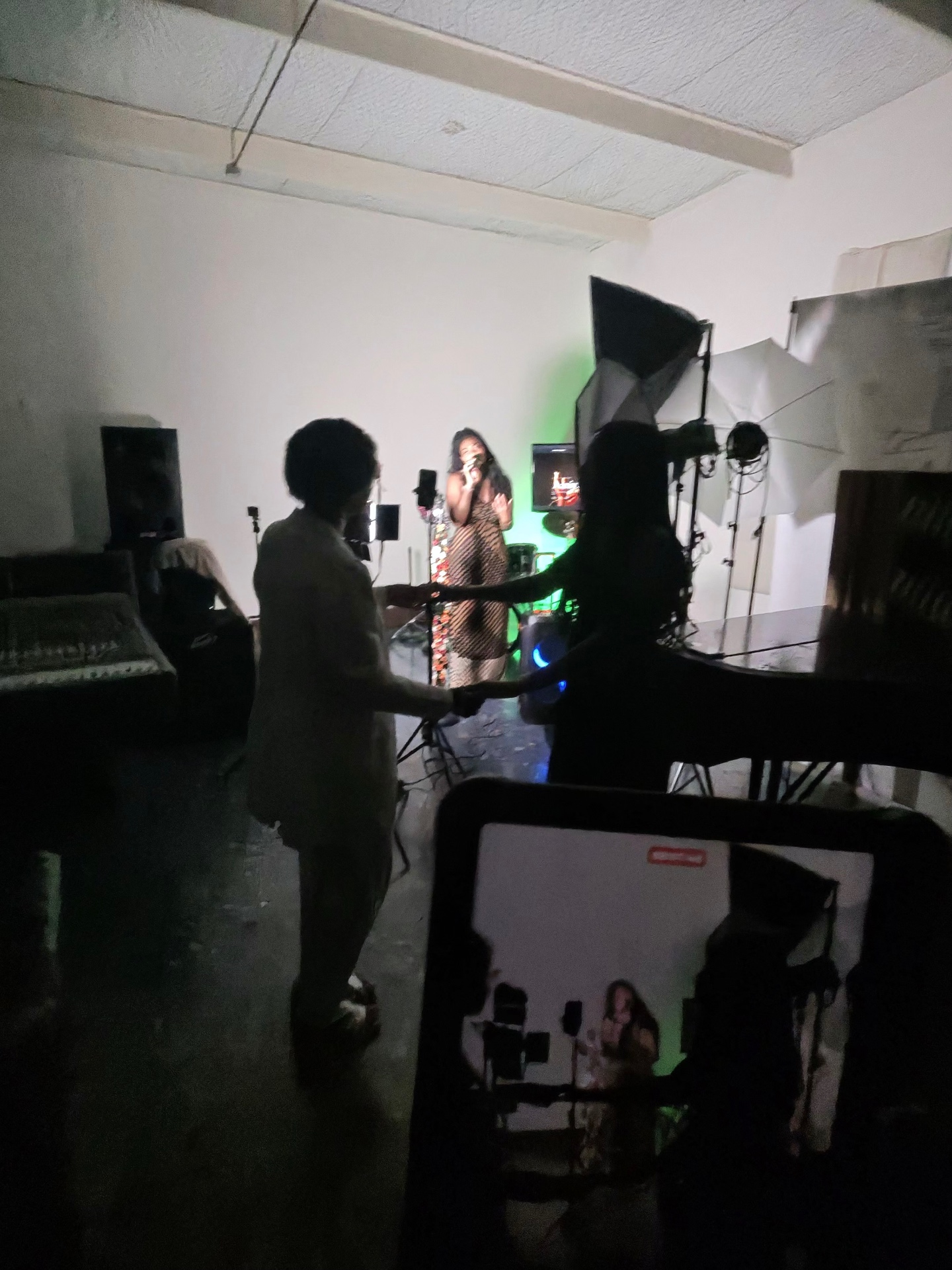 Sessions · Music Video Shoot — Behind the softboxes on the Box soundstage. (Sessions), Byron Jupiter Archive, New Orleans