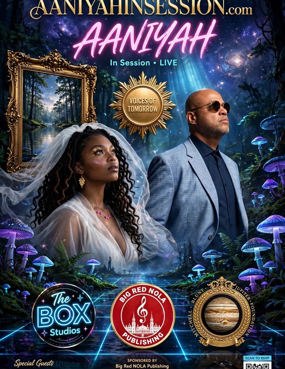 8.5 × 11 in Handbill — Aaniyah in Session campaign artwork
