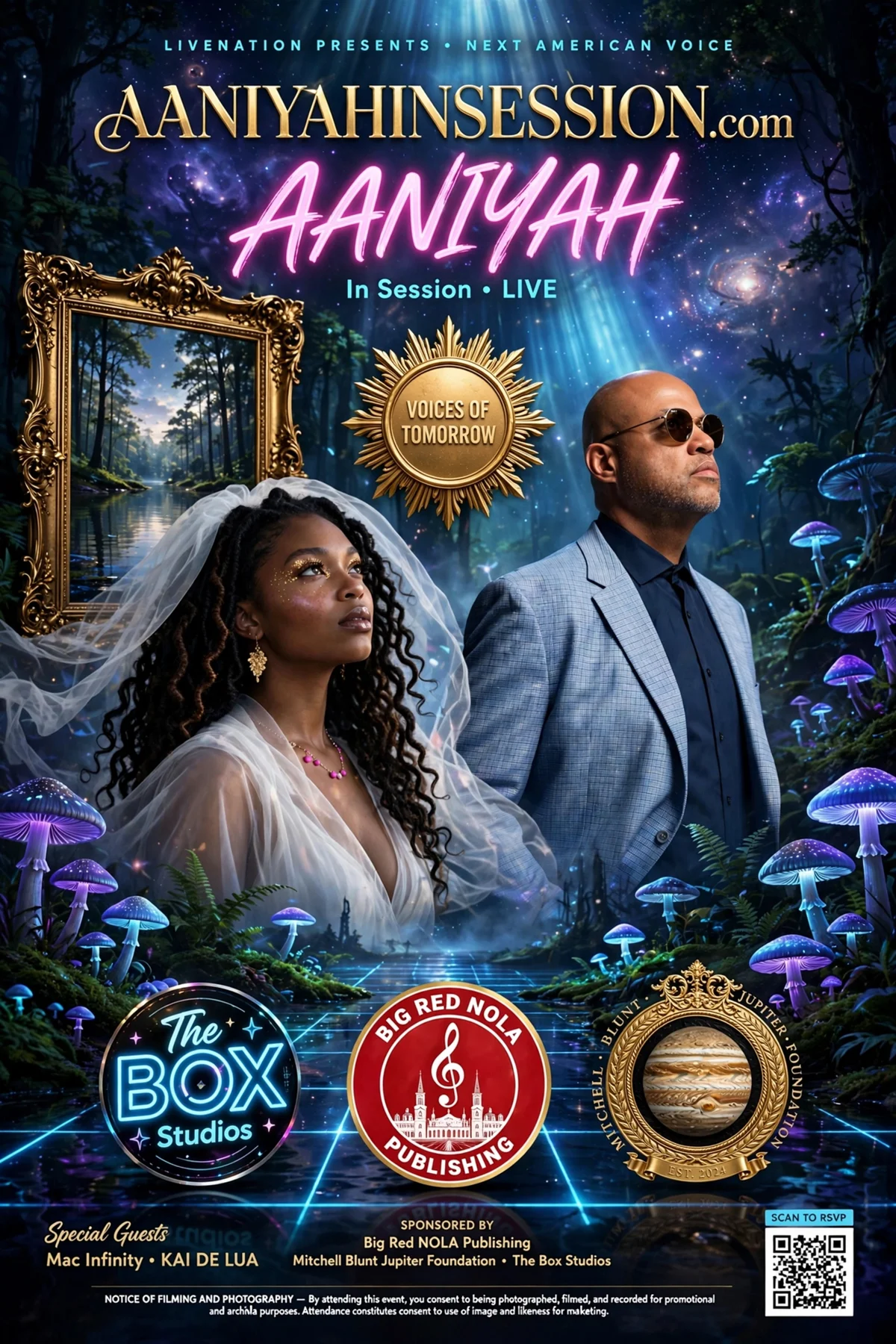 24 × 36 in — High-Res Master — Aaniyah in Session campaign artwork