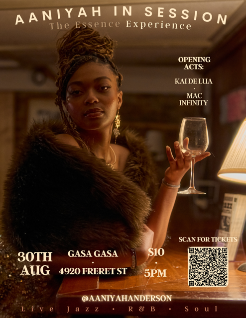 Aaniyah in Session: The Essence Experience poster — Gasa Gasa, Aug 30 2026